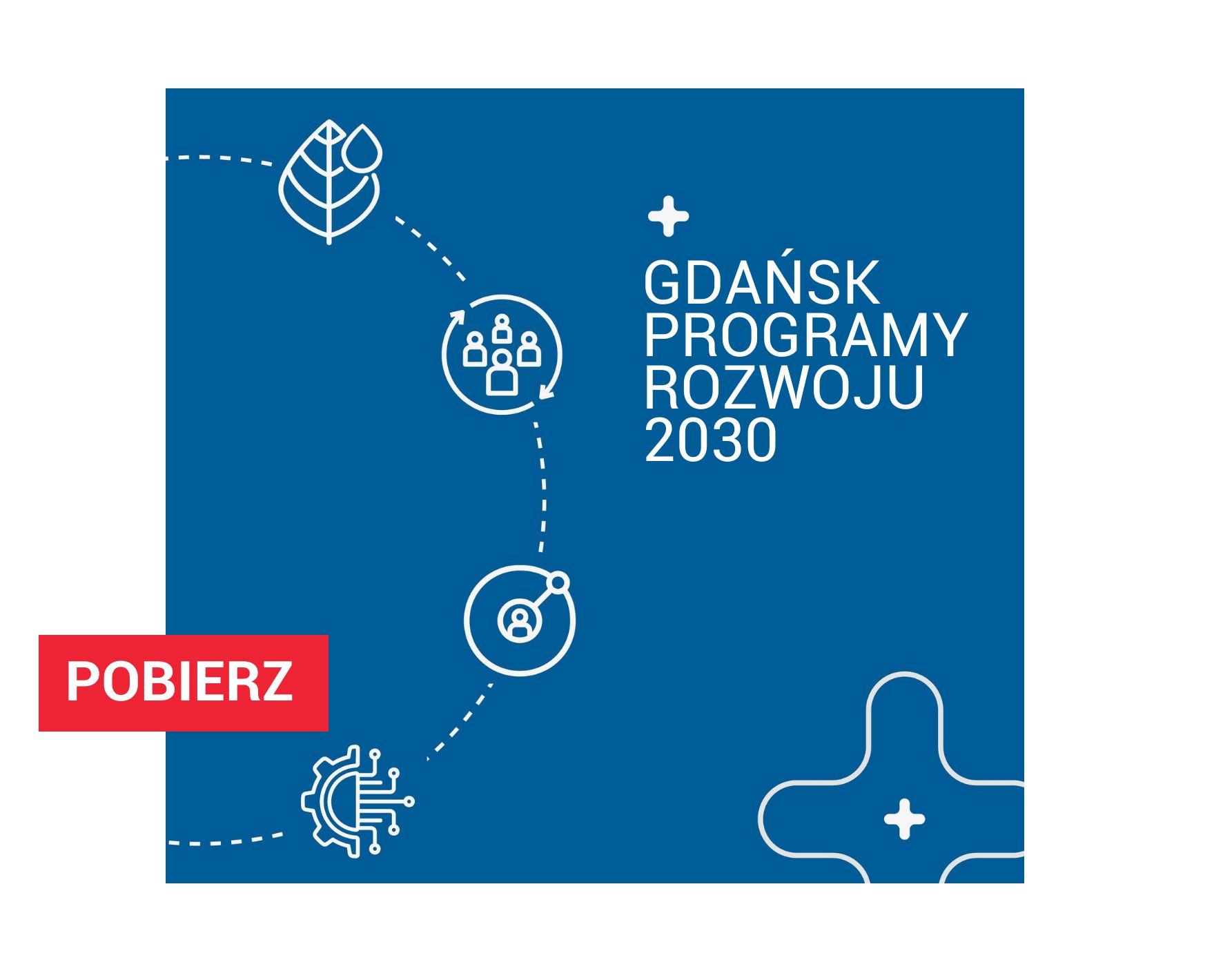 Niebieski baner Gdańsk programy rozwoju 2030 - pobierz