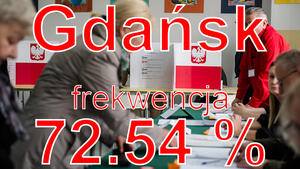  Rekordowa frekwencja w Gdańsku - głosowało 72,54 procent uprawnionych. Podziękowanie prezydent Gdańska