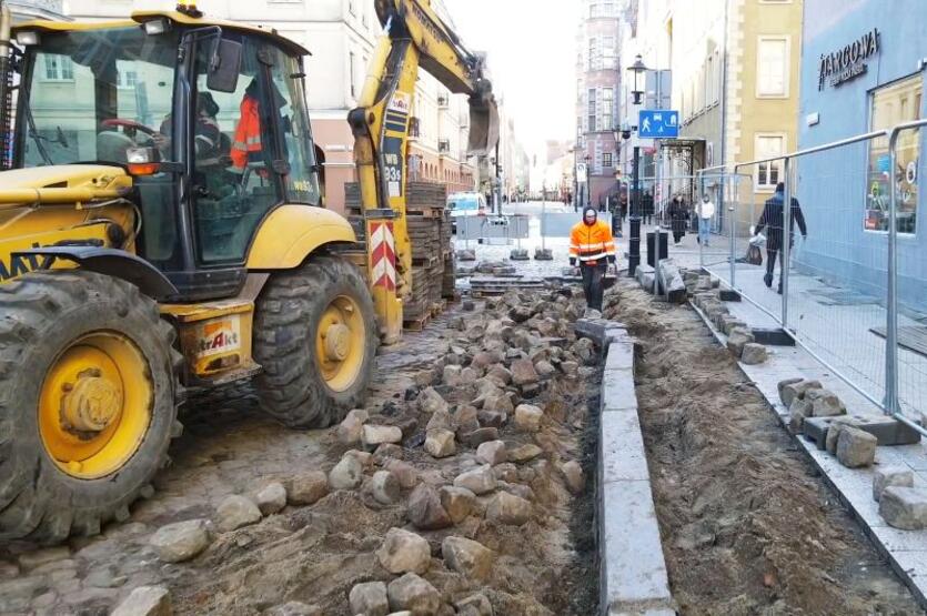 Trwa gruntowny remont ulic Pańskiej i Węglarskiej. Zobacz film ukazujący postępy prac