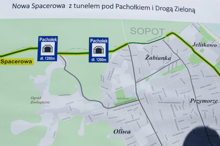 W sierpniu 2015 roku władze Gdańska przedstawiły projekt tzw. Nowej Spacerowej z tunelem przebiegającym pod wzgórzem Pachołek. Pomysł ma tyluż zwolenników, co przeciwników.