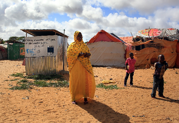Toaleta wybudowana w obozie dla uchodźców wewnętrznych PAH, Somalia 2015
