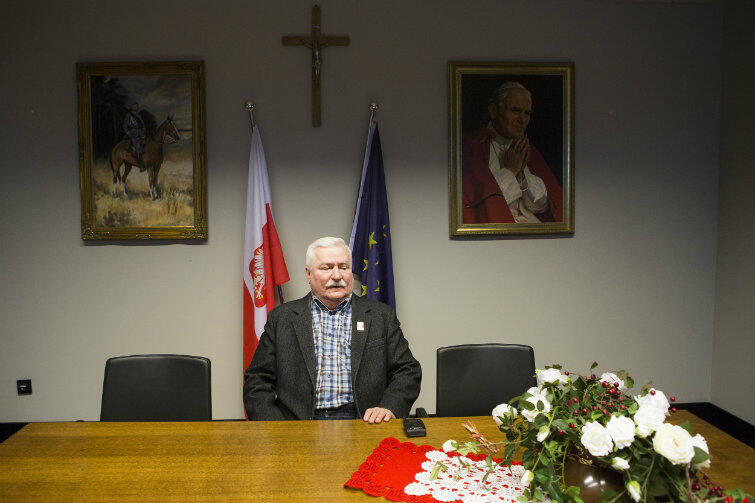 Pierwszy się nie boi. Lech Wałęsa w swoim gabinecie w Europejskim Centrum Solidarności w Gdańsku.
