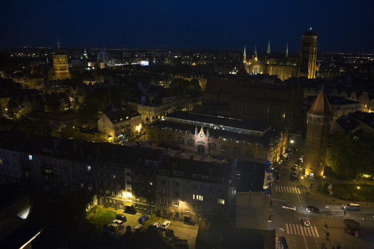 Panorama Gdańska z wieży kościoła św. Katarzyny.
