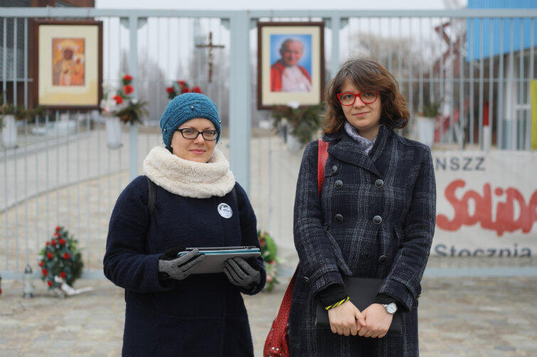 Twórczynie aplikacji: Anna Miler (z lewej) i Marta Tymińska. 
