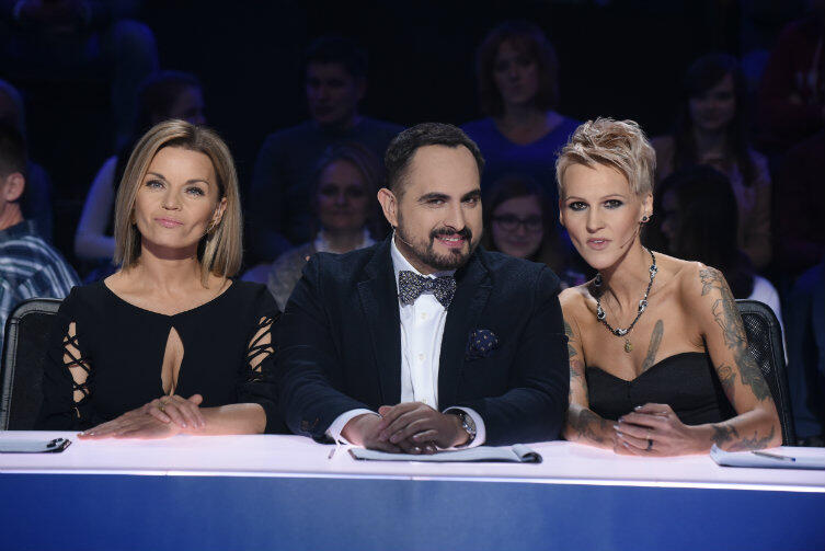 Jury programu Mam Talent! Od lewej: Małgorzata Foremniak, Agustin Egurrola i Agnieszka Chylińska.
