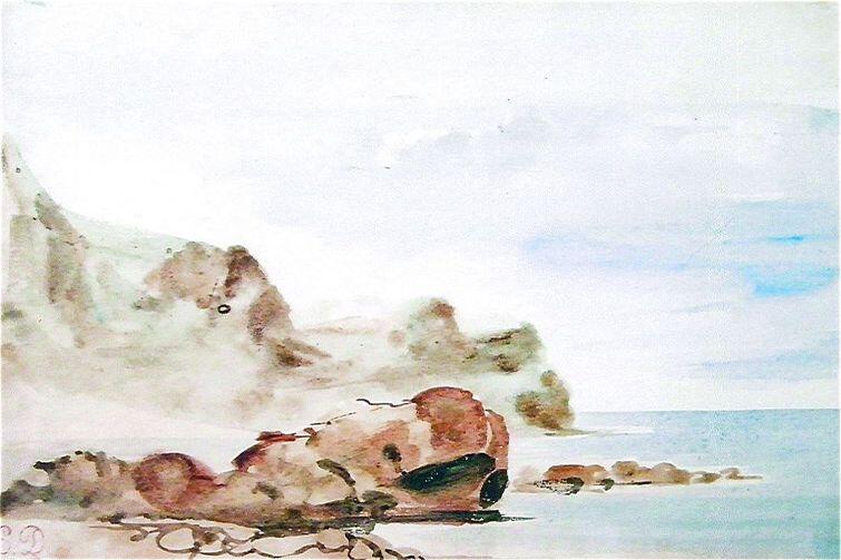 Delacroix: Falezy w Dieppe (ok. 1834 r.)
