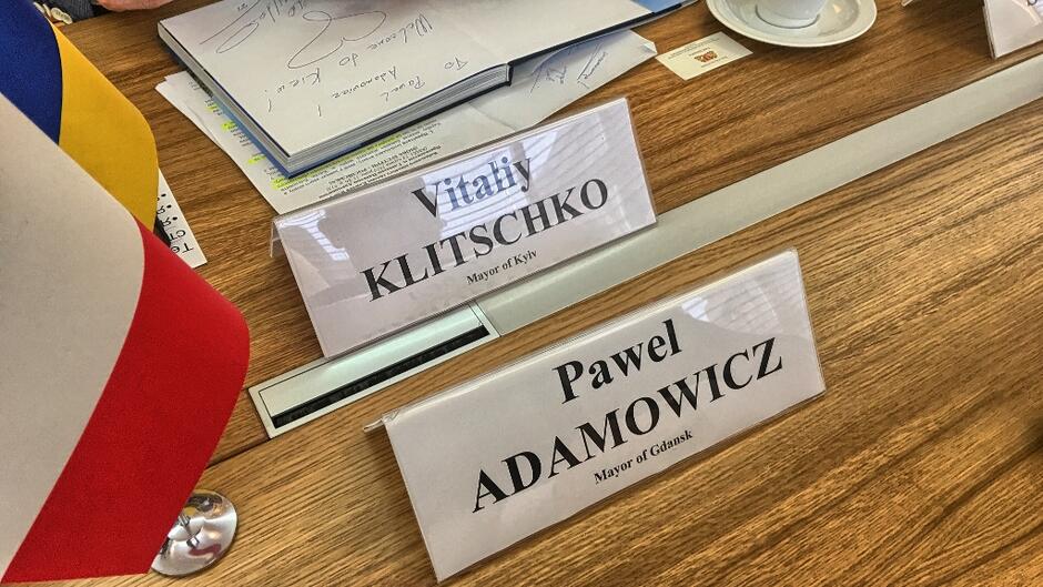 Spotkanie Pawła Adamowicza z Witalijem Kliczką
