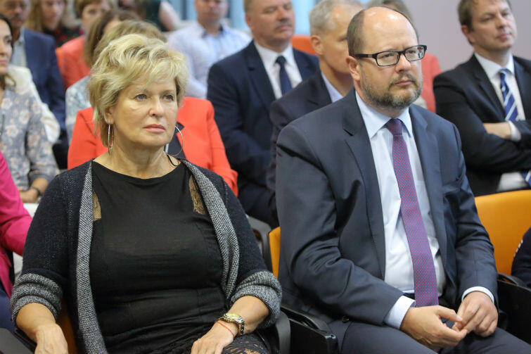 W otwarciu Centrum Rozwoju Talentów uczestniczyli m.in. aktorka Ewa Kasprzyk i prezydent Gdańska Paweł Adamowicz
