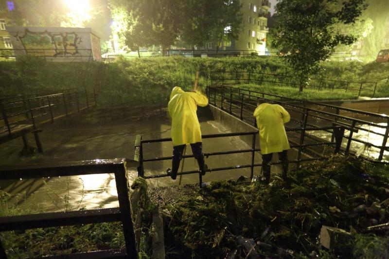 Pracownicy Gdańskich Melioracji oczyszczają Kanał Raduni
