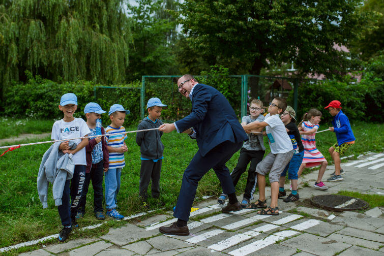 W środę, 23 sierpnia, dzieci m.in. przeciągały linę z prezydentem Gdańska