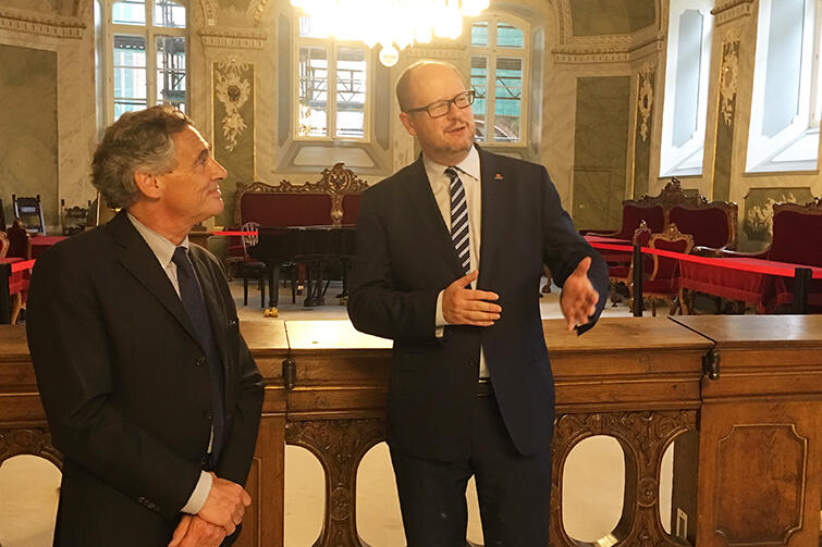 Ważnym elementem wizyty było oficjalne spotkanie z burmistrzem Lubeki, Prezydentem  Związku Hanzy. Berndt Saxe, który kieruje miastem od 16 lat odwiedzał w tym czasie Gdańsk aż dziewięć razy, podkreśla ogromne zmiany, jakie u nas za każdym razem obserwuje