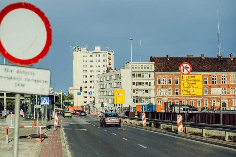 Prace drogowe wokół Forum Gdańsk