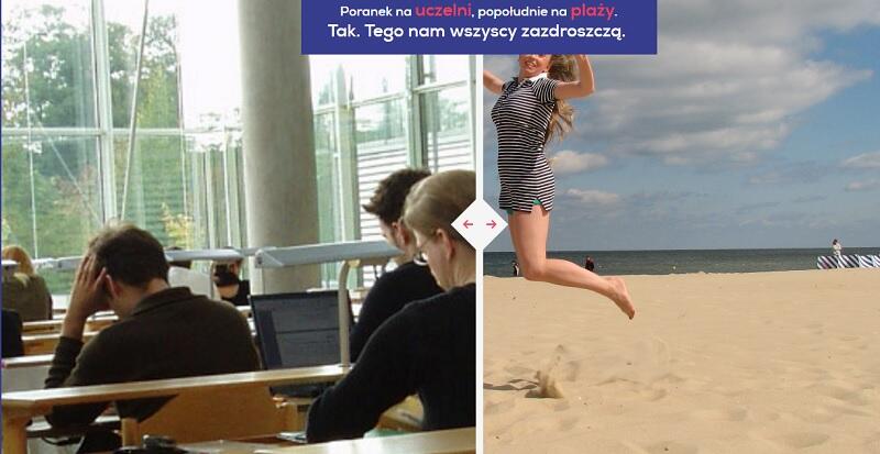 Zrzut ze strony Study in Gdansk: czy plaża to dobry powód, by podjąć studia w Gdańsku?
