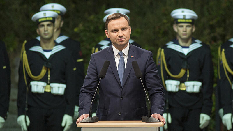Sojusznik Gdańska, prezydent Andrzej Duda, przemawia na Westerplatte.