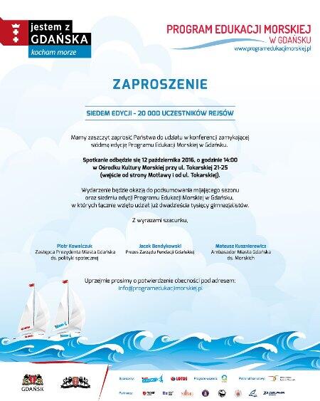 Spotkanie zamykające VII edycję Programu Edukacji Morskiej w Gdańsku