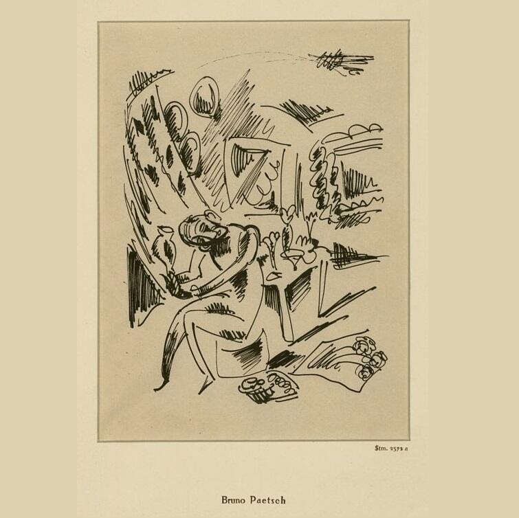 Bruno Paetsch, ilustracja do powieści Kuzyn Pons - Honoré de Balzaca, 1920 r.