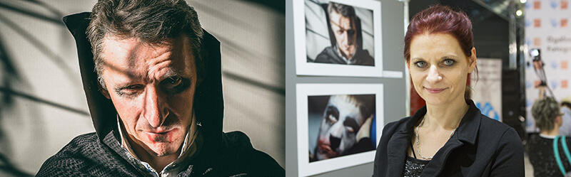 Agnieszka Krawczyk – laureatka nagrody za zdjęcie 'Poranek', po lewej nagrodzone zdjęcie