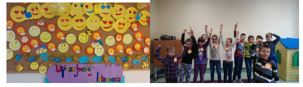 22 listopada uczniowie klas 0–III wykonywali dla siebie emblematy z uśmiechem, słoneczkiem, które miały im towarzyszyć przez resztę dni tygodnia.