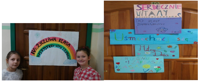 Uczniowie klas IV-VI dekorowali swoje klasy, wykonywali napisy związane z tygodniem uprzejmości np. miłego dnia, serdecznie witamy itp. 