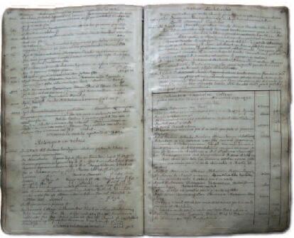 Na tych stronach tzw. księgi rezygnacji zapisano, jakie były zasoby jezuickiej spiżarni w Starych Szkotach, 1749