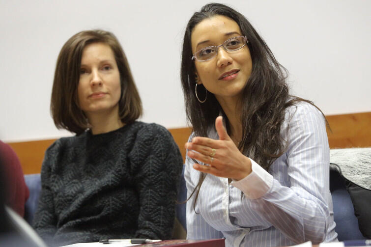 Od lewej: Marta Siciarek, szefowa Centrum Wsparcia Imigrantów i Imigrantek oraz Carol Liliana Lopez z gdańskiej Rady Imigrantów