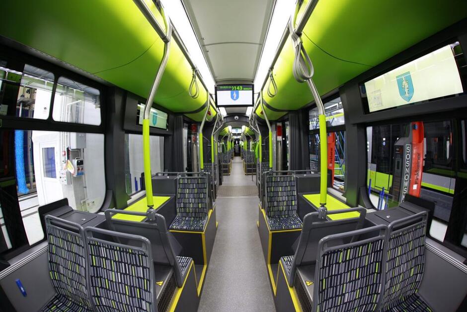 Wnętrze olsztyńskiego tramwaju Tramino