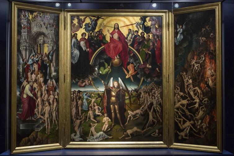 Sąd Ostateczny namalowany przez Hansa Memlinga - jedno ze 100 arcydzieł światowego malarstwa w sztuce dawnej. Pośrodku stoi Michał Archanioł, którego wizerunek wzbudza tak silne emocje Marco Tarandettiego