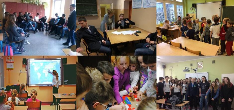 Wybrane zdjęcia z poszkoleniowych lekcji z udziałem rodziców w gdańskich szkołach (adT)2016r