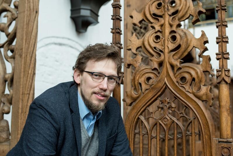 Andrzej Szadejko, zdjęcie wykonane w kościele św. Trójcy w Gdańsku