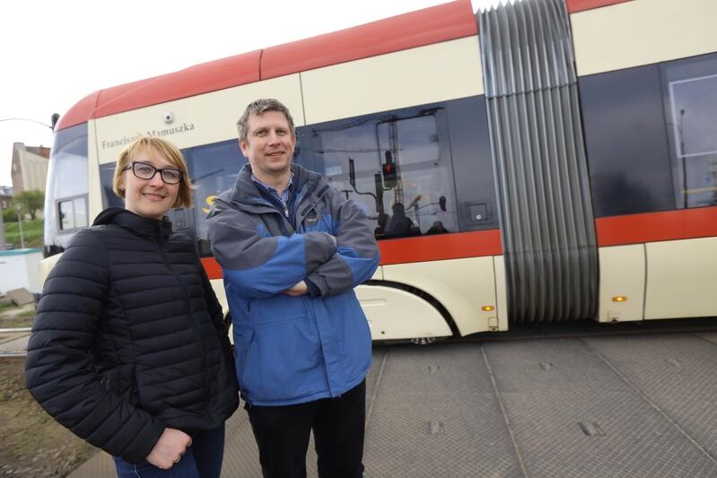 Agnieszka Rzeźnikowska i Marcin Dymarski z Zarządu Transportu Miejskiego w Gdańsku