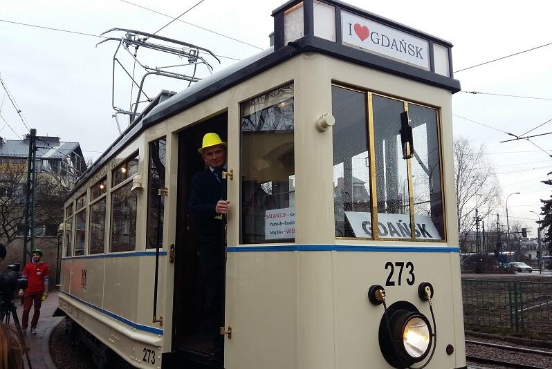 Z okazji wizyty GOT w Krakowie, po tamtejszych torach kursował piękny sędziwy gdański tramwaj