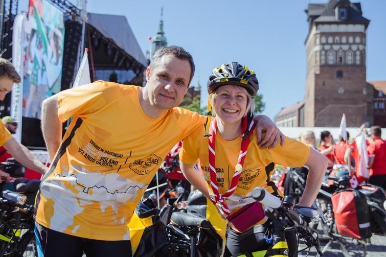 Zbigniew Popowski i Anna Śledzińska na gdańskim starcie Bike Jamboree 2017-2019