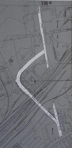 Fragment planu Wrzeszcza z 1926 roku; ulica Lelewela tuż po kolejnym podziale