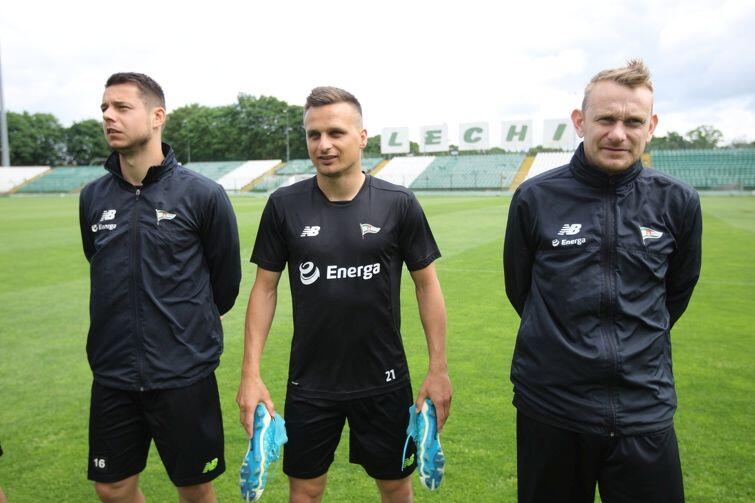 Czy od niedzieli będą mistrzami Polski z Lechią? Od lewej: Ariel Borysiuk, Sławek Peszko i Sebastian Mila