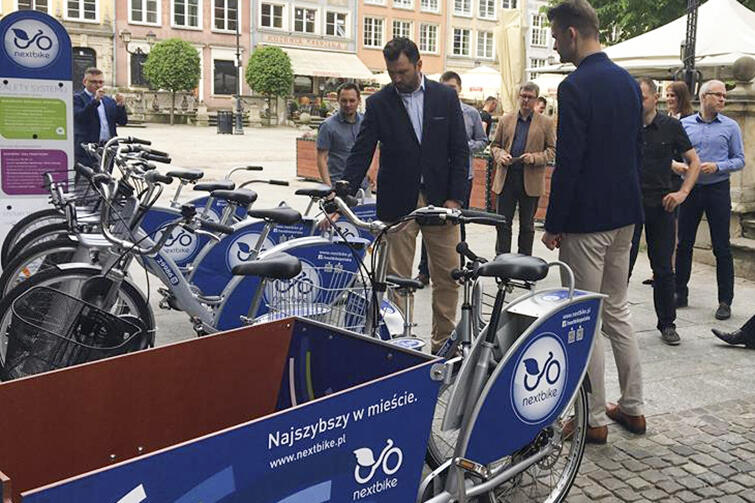 Nextbike podczas spotkania w Gdańsku zaprezentowała kilka modeli jednośladów działających jako rowery publiczne, w tym także w wersji cargo