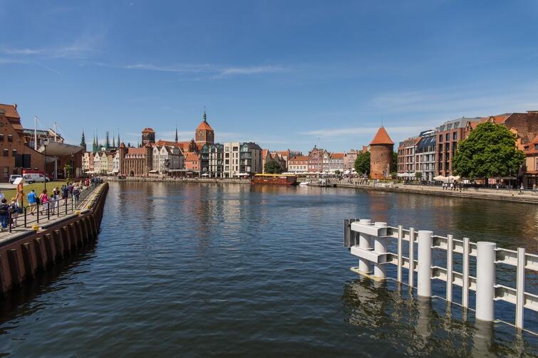 Gdańsk widziany z kładki na Ołowiankę - jednej z najnowszych atrakcji naszego miasta