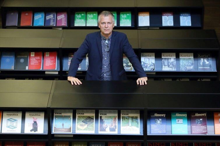 Helge Lunde, dyrektor wykonawczy ICORN, w Gdańsku w Bibliotece ECS