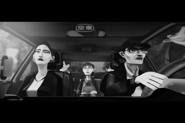 Kadr z filmu 'Biały tunel' ('White Tunnel', 'BAI SE SUI DAO'), animacja, czas trwania: 22 min, reż. Chien Lan-Chi, Chang Chin-Wei (Tajwan)