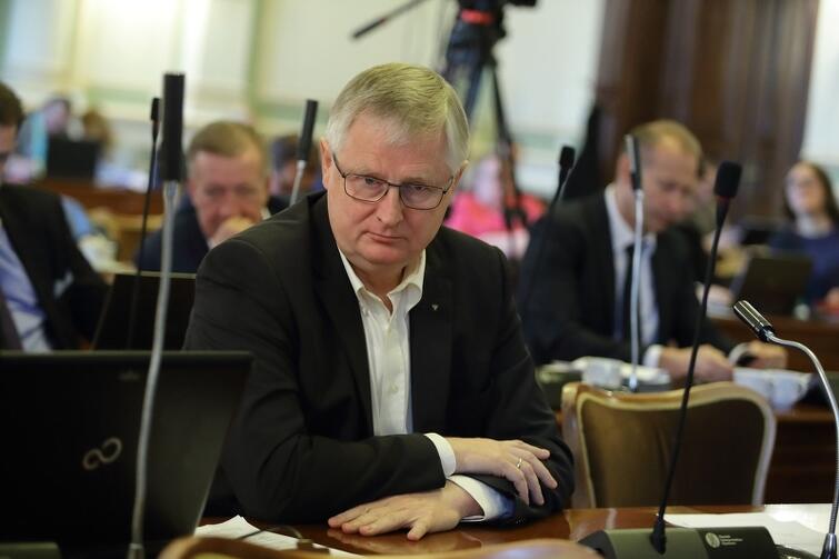 Jerzy Milewski, radny PiS, w grudniu 2017 roku podczas XLVI Sesji Rady Miasta Gdańska
