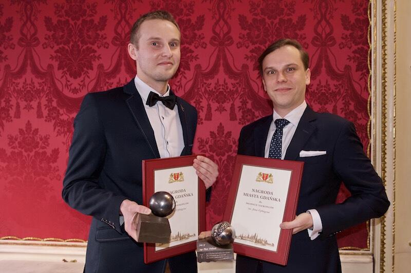 Mateusz Szkoda (PG) i Piotr Zieliński (UG) to laureaci tegorocznej Nagrody Miasta Gdańska dla Młodych Naukowców
