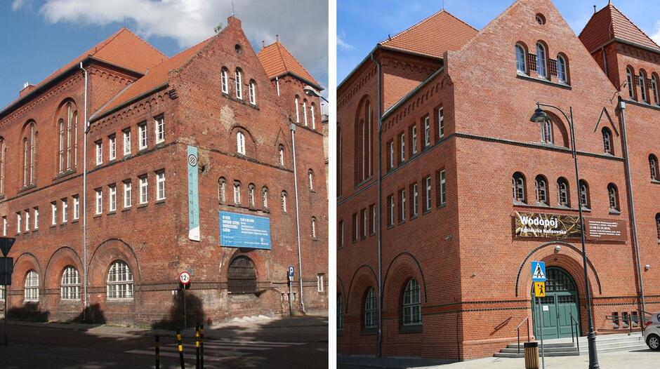 Centrum Sztuki Współczesnej Łaźnia przed i po rewitalizacji