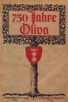 Strona tytułowa publikacji wydanej w związku z jubileuszem Oliwy w 1928 roku