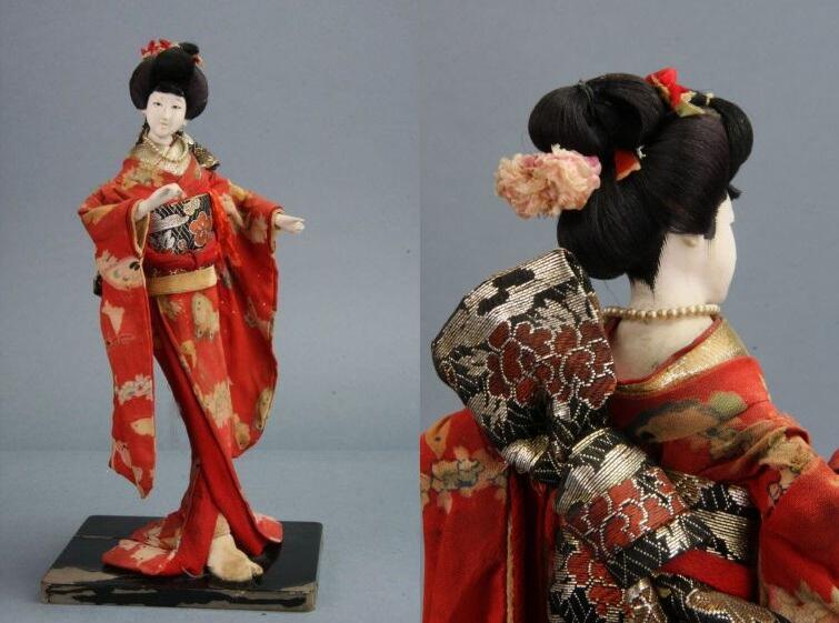 Lalka ishō ningyō - maiko, geisha praktykantka. Koniec XIX w. Ze zbiorów Muzeum Lalek w Pilźnie