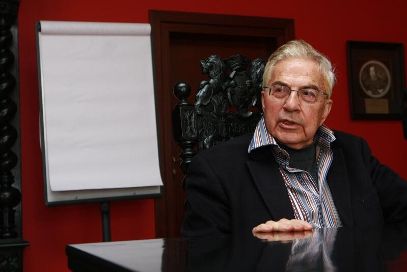 Frank Meisler podczas wizyty w Gdańsku w marcu 2009 r.