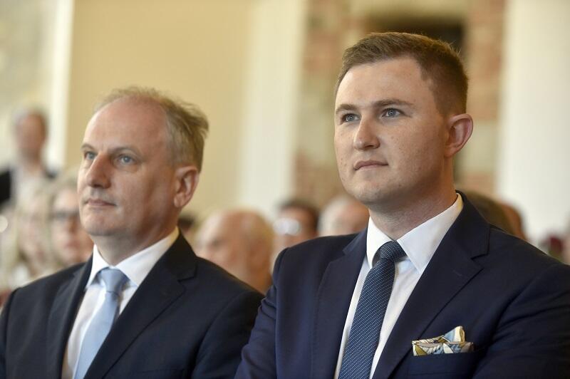 Dariusz Drelich - wojewoda pomorski oraz Piotr Grzelak - z-ca prezydenta Gdańska