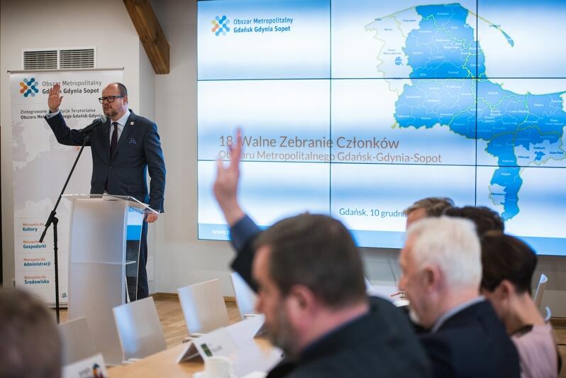 Prezydent Gdańska Paweł Adamowicz został wybrany ponownie na stanowisko prezesa stowarzyszenia Obszar Metropolitalny Gdańsk-Gdynia-Sopot
