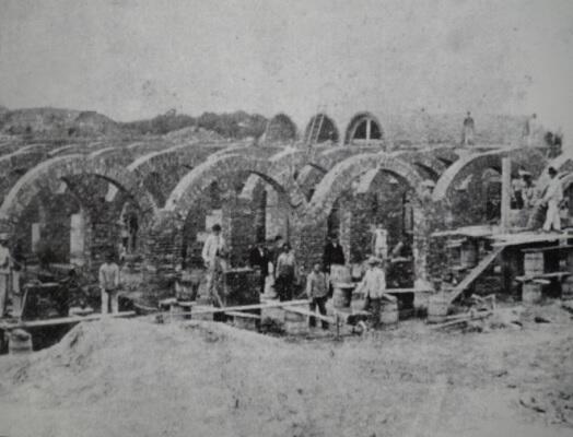 Budowa zbiornika na wzgórzu oruńskim, rok 1869