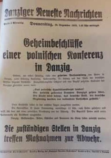 Wydanie specjalne „Danziger Neueste Nachrichten” z 26 XII 1918