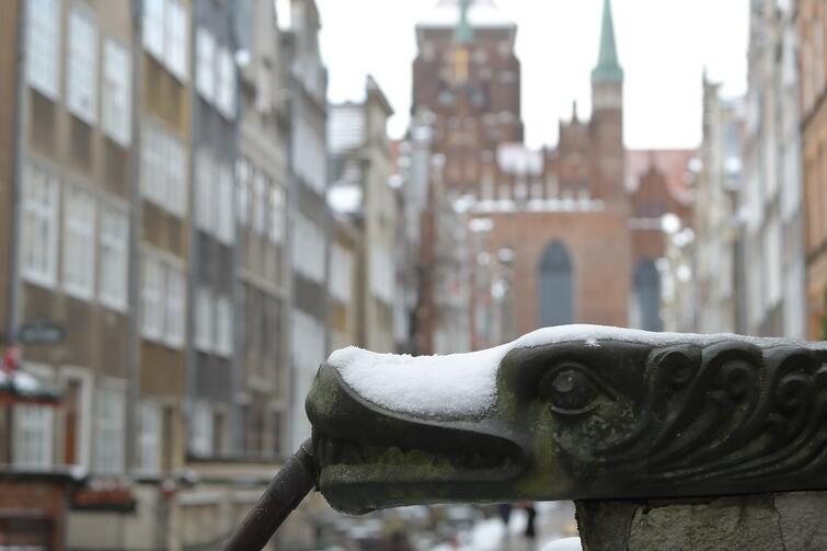Śnieg w Gdańsku szybko się topi, ale wraca