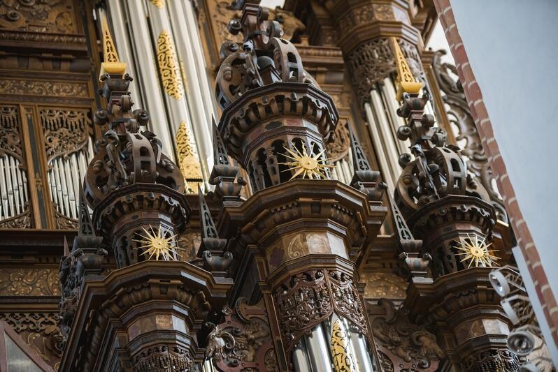 Część barokowych organów w kościele Św. Trójcy w Gdańsku